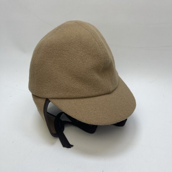 Vintage Retreat Aviator Trapper Hat Earflap Cap Beige Wool Blend Canada made - Picture 1 of 12